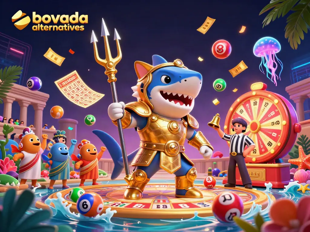 Engage with bovada alternatives in a colorful underwater casino scene showcasing exciting game elements.