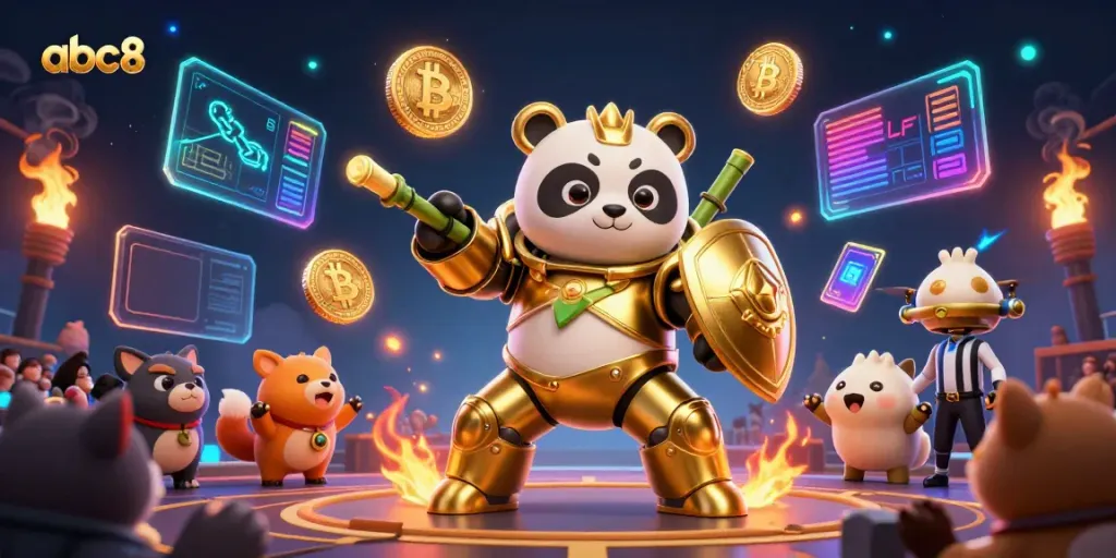 Experience the thrilling world of gambling with abc8 in this vibrant 3D casino illustration.