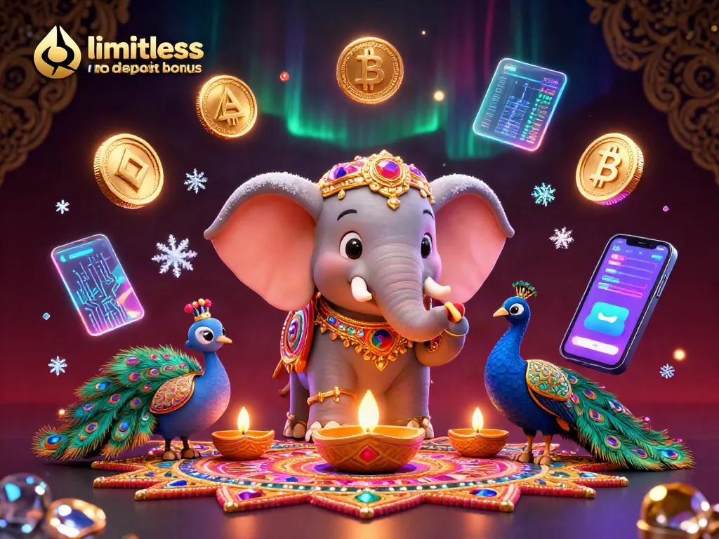 Engage with the limitless casino no deposit bonus featuring colorful characters and cryptocurrency elements.