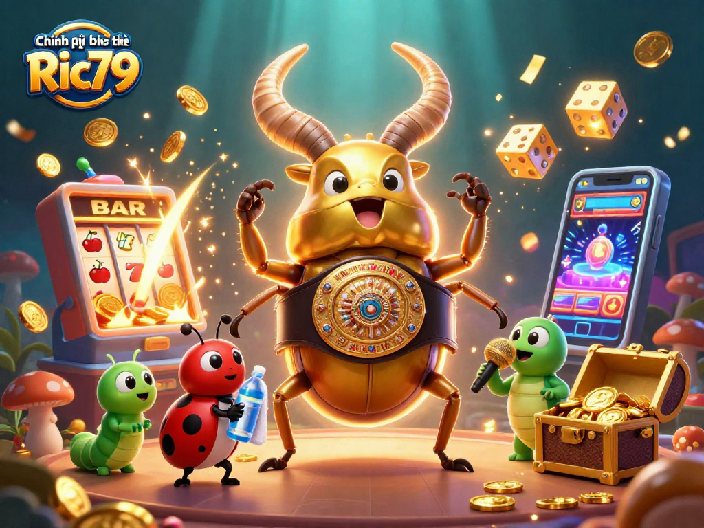 Experience the dynamic worlds of gambling with Chính sách bảo mật Ric79 illustrated through vibrant characters and action.
