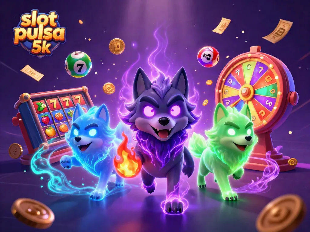 Engage with thrilling slot pulsa 5k action featuring dynamic 3D wolf characters and vibrant gaming elements.
