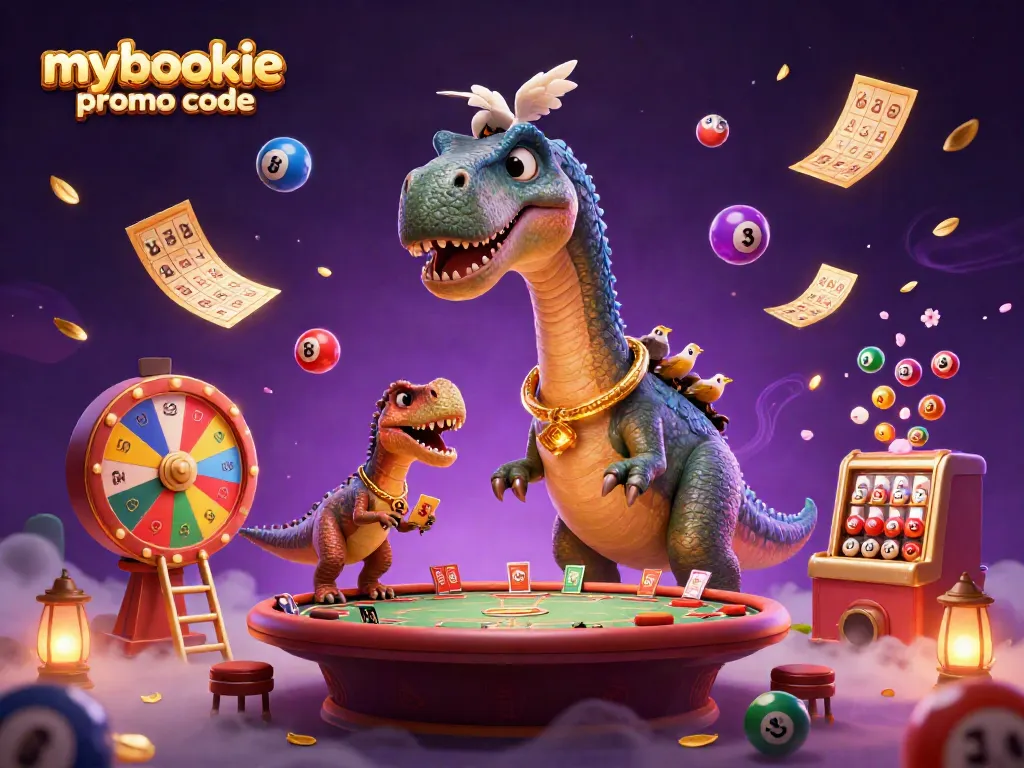 Engage with the MyBookie promo code for a thrilling casino experience featuring dynamic characters and elements.