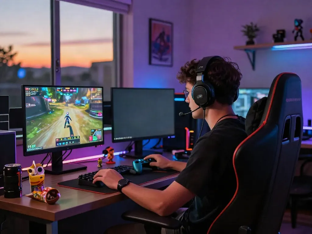 Gamer using QQMacan platform focused on high-stakes gameplay.
