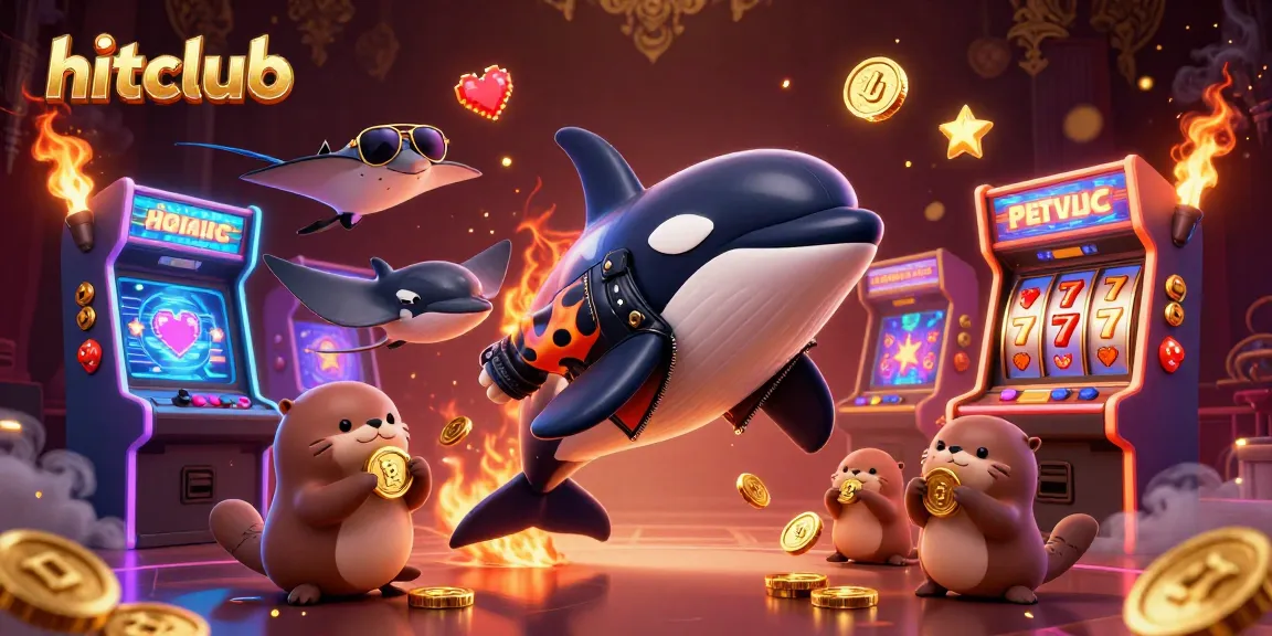Experience thrilling gaming at hitclub with a dynamic scene featuring cartoon characters and vibrant casino elements.