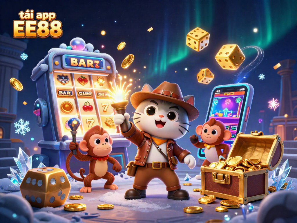 Experience the thrill of tải app EE88 with vibrant casino elements and engaging characters.