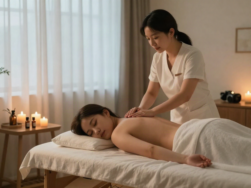 Experience relaxation with 강동구출장안마 in a serene home therapy session.
