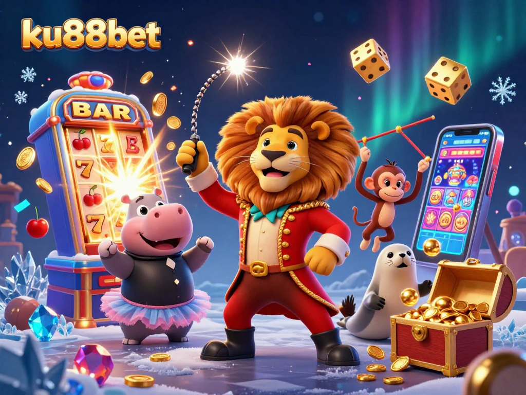 Play captivating games at ku88bet featuring colorful casino elements and exciting characters.
