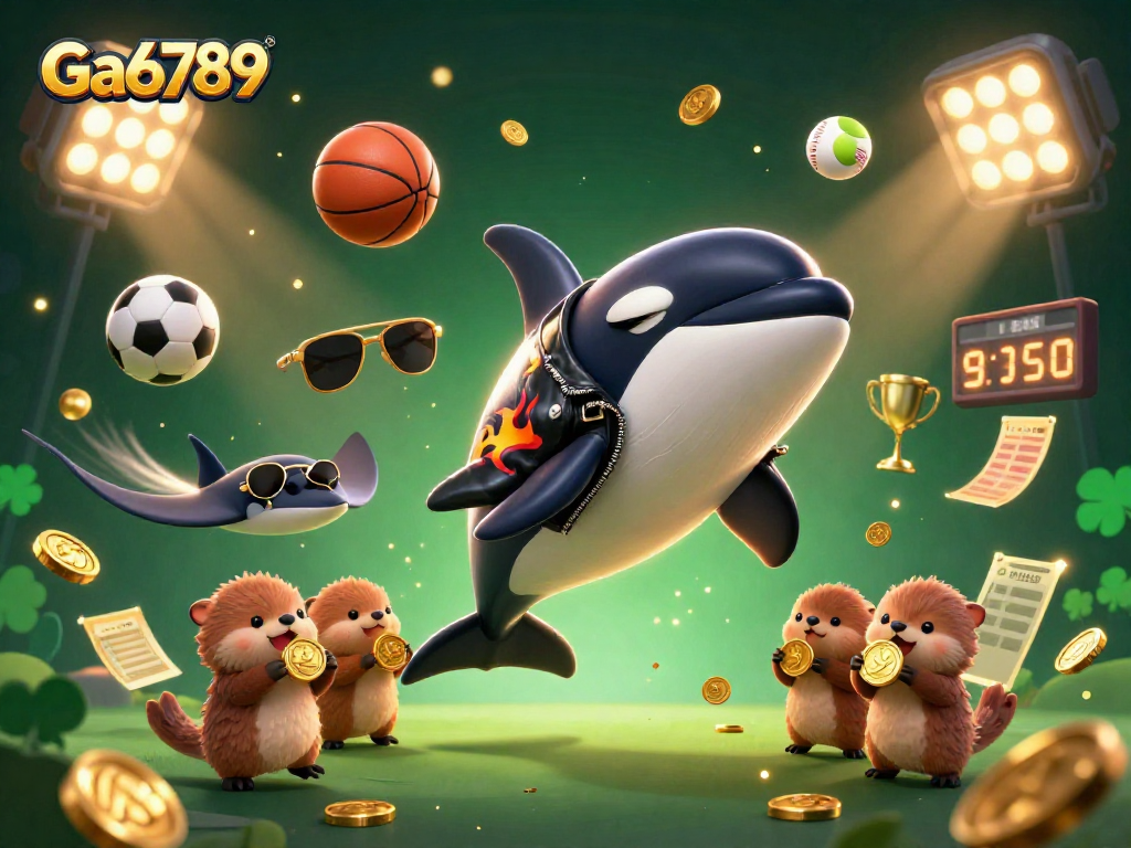 Ga6789 showcases thrilling sports betting action with animated characters and dynamic elements.