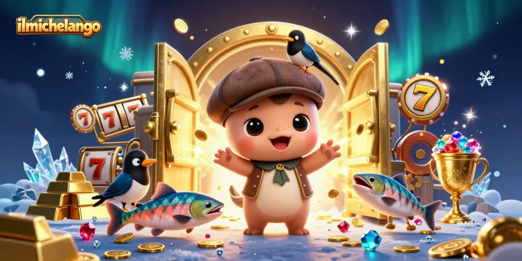 Step into the world of ilmichelangelo, where playful characters celebrate big wins with vibrant casino elements.