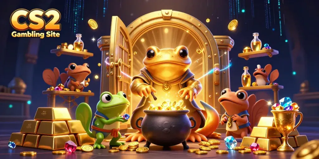 Experience the thrill of a CS2 Gambling Site with our magical alchemist scene showcasing vibrant treasures.