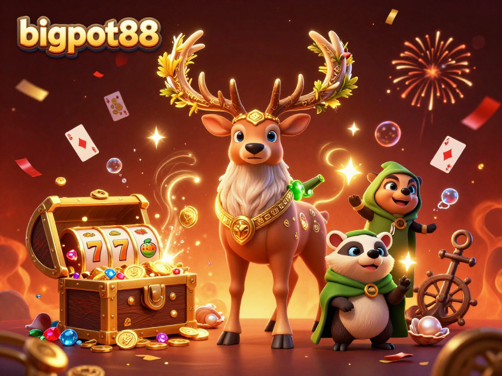 Menangkan jackpot dengan bigpot88 dalam suasana kasino digital yang meriah dan penuh energi.