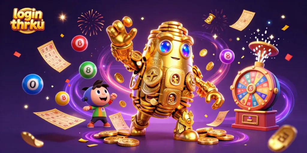 Spin to win with login thrku and enjoy vibrant casino-themed gaming elements.