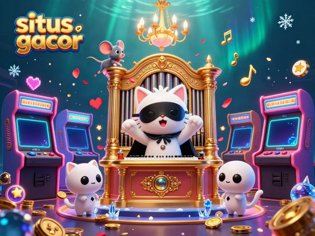 Experience the excitement at situs gacor with a captivating 3D illustration of a casino scene.