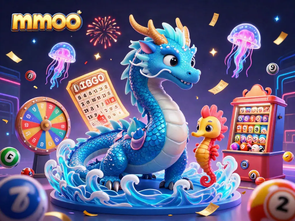 Engage in thrilling gaming with mmoo, featuring an azure water dragon, seahorse knight, and dynamic lottery elements.