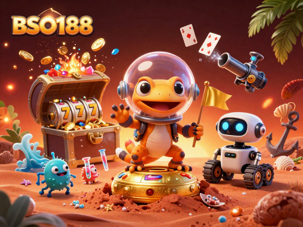 Engage with BSO188 for thrilling slot adventures in a vibrant Martian casino