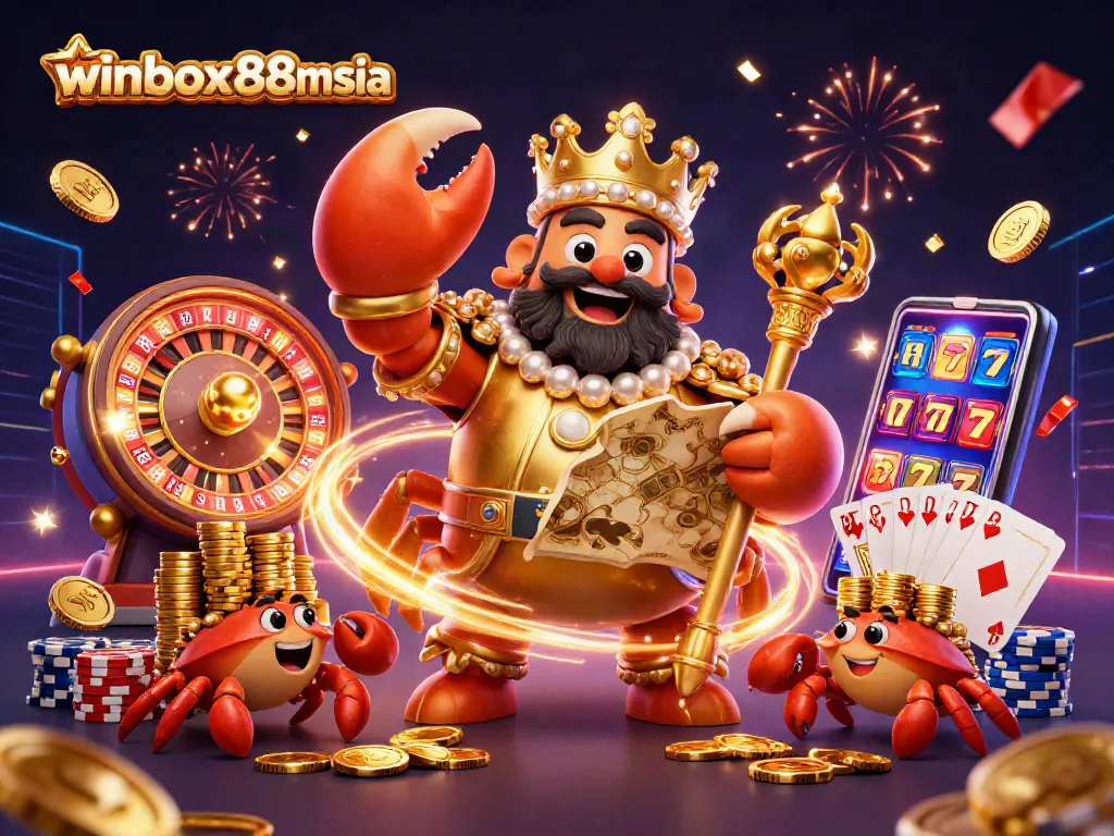 Join the fun at winbox88msia with the golden crab emperor rigged for jackpot excitement!
