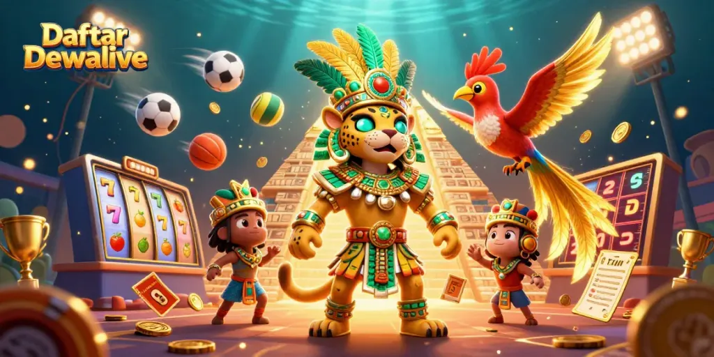Engage in thrilling gaming with Daftar Dewalive featuring vibrant slots and sports elements